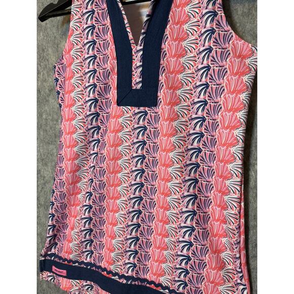 Simply Southern Youth Large Seashell Sleeveless Dress Pink Purple - Picture 2 of 6